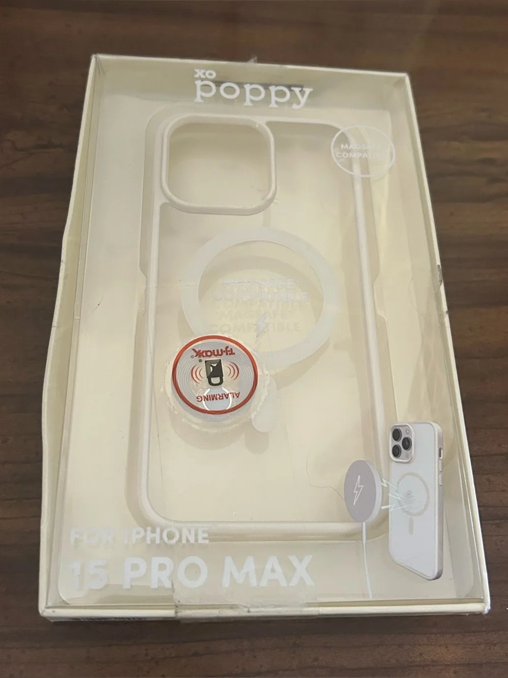 New iPhone 15 Pro Max Clear Magsafe Poppy